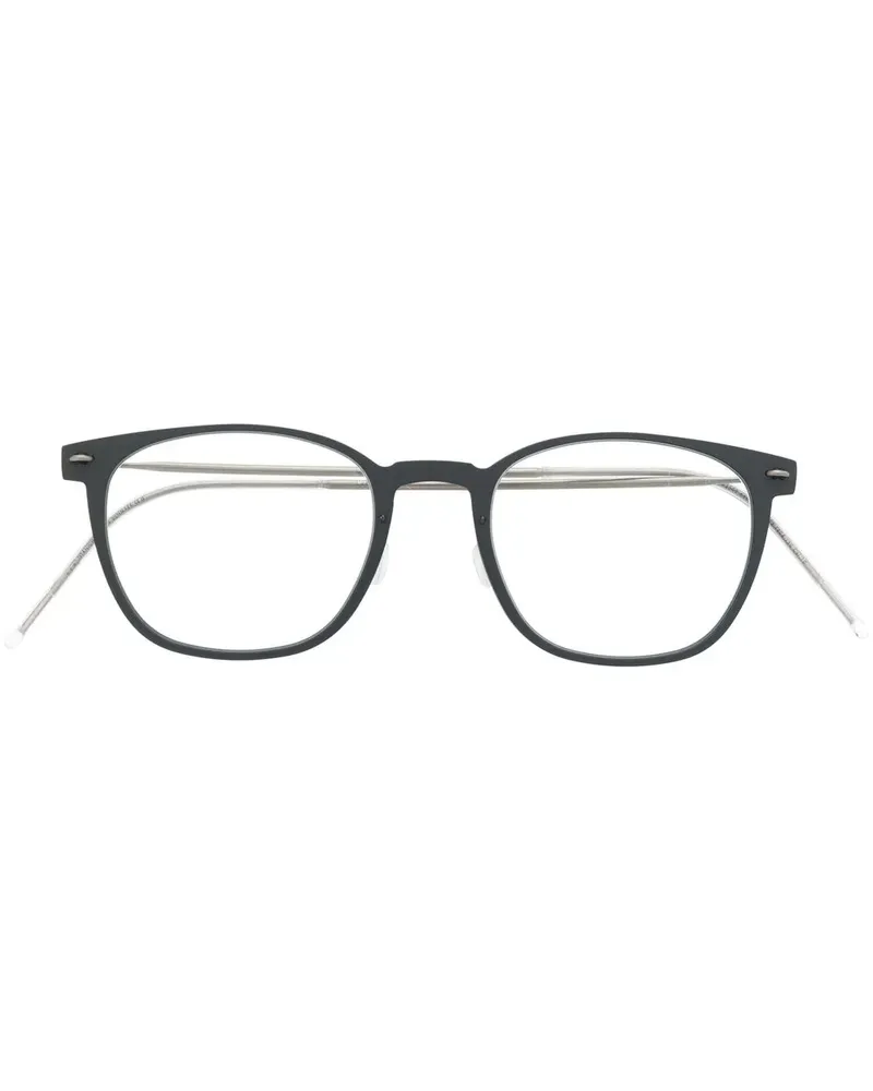 Lindberg Brille mit eckigem Gestell - Grau Grau