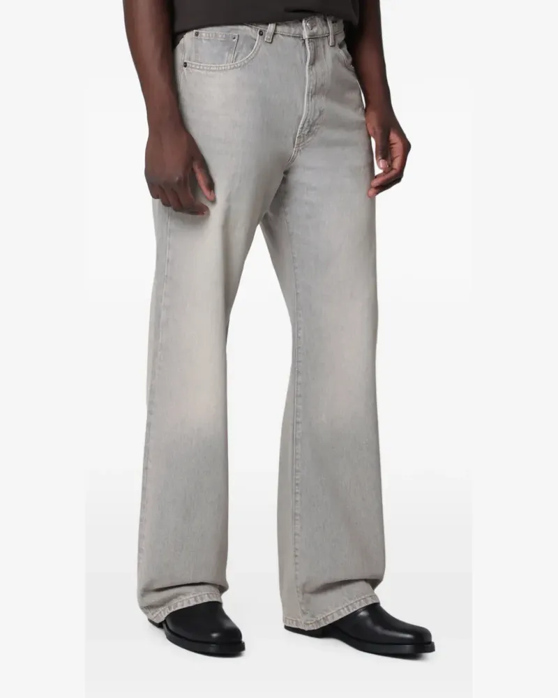 JEANERICA Straight-Leg-Jeans mit Logo-Patch - Grau Grau