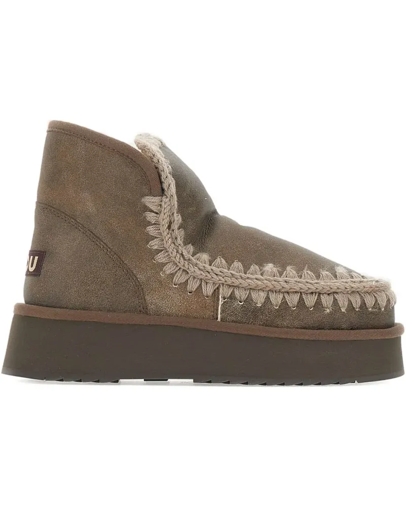 Mou Gehäkelte Plateau-Stiefel - Grau Grau