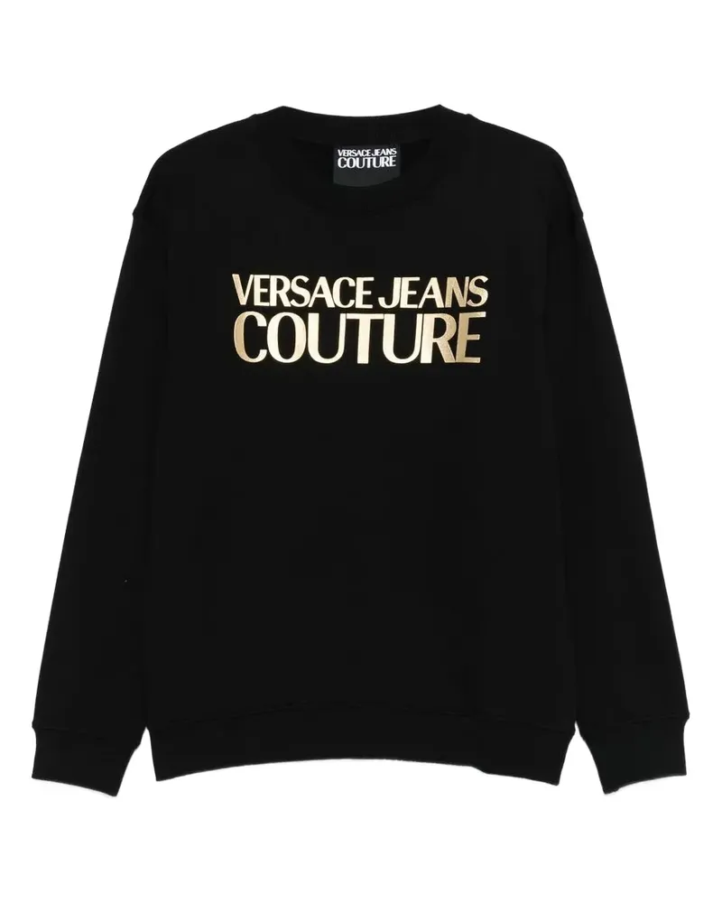 Versace Jeans Sweatshirt mit Logo-Print - Schwarz Schwarz