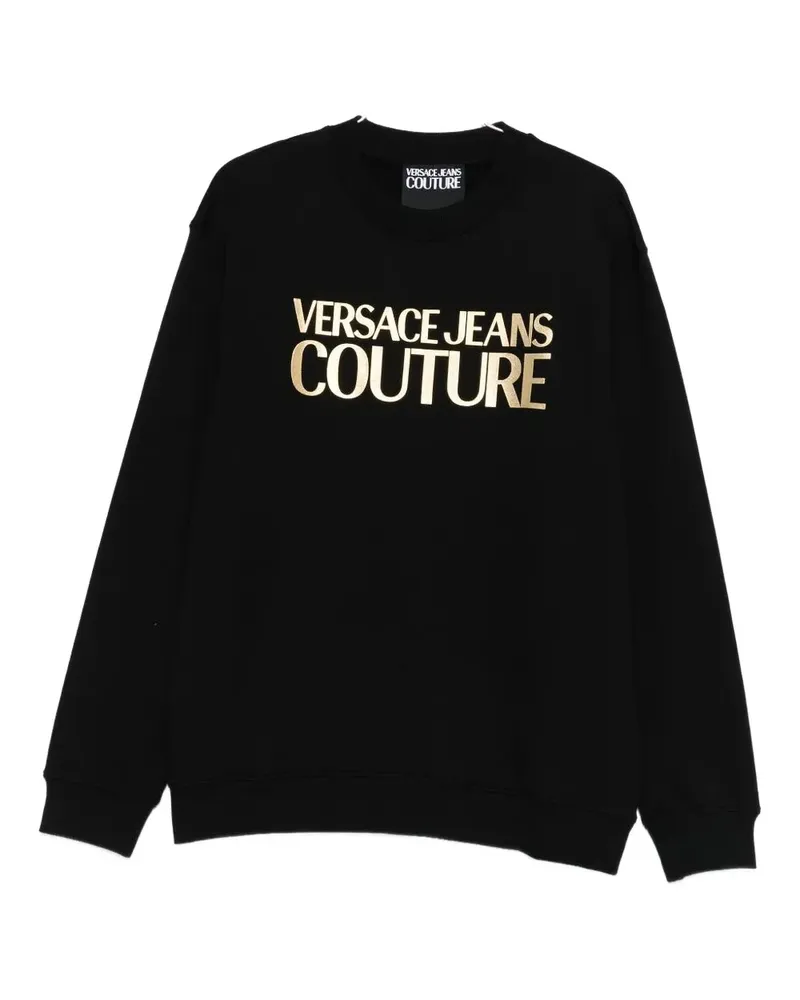 Versace Jeans Sweatshirt mit Logo-Print - Schwarz Schwarz