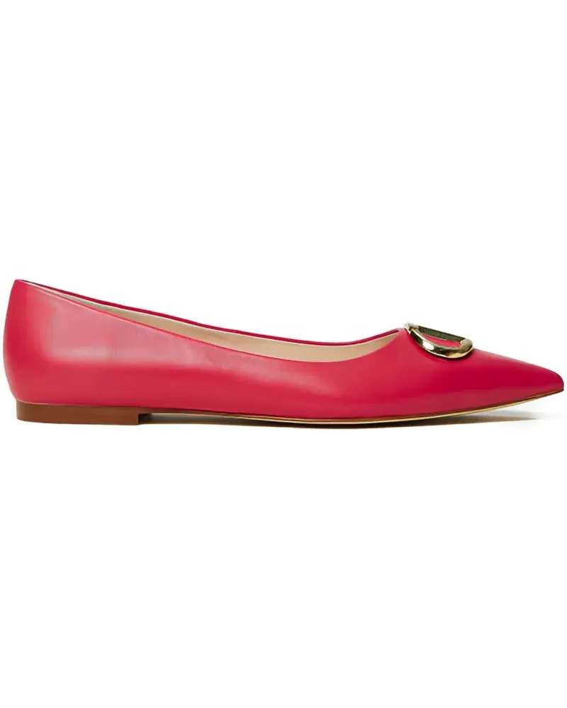 Twin-Set Ballerinas mit ovalem T - Rosa Rosa