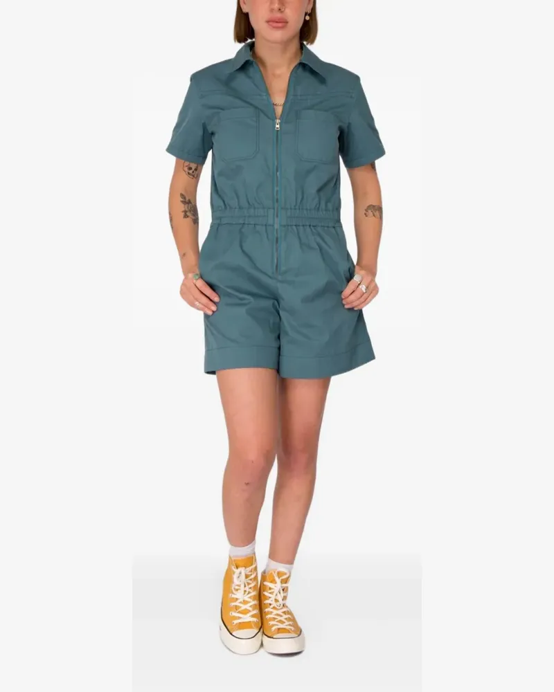 A.P.C. Kurzärmeliger Playsuit - Blau Blau