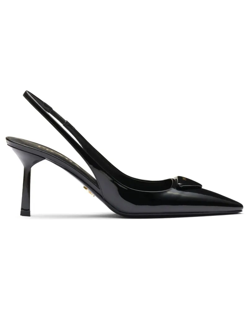 Prada Slingback-Pumps aus Lackleder 55mm Schwarz