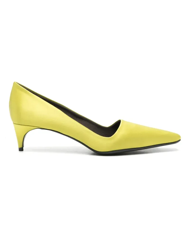 BERNADETTE Pumps aus Satin - Gelb Gelb