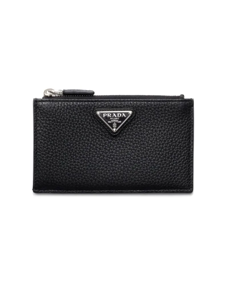 Prada Kartenetui aus Saffiano-Leder - Schwarz Schwarz