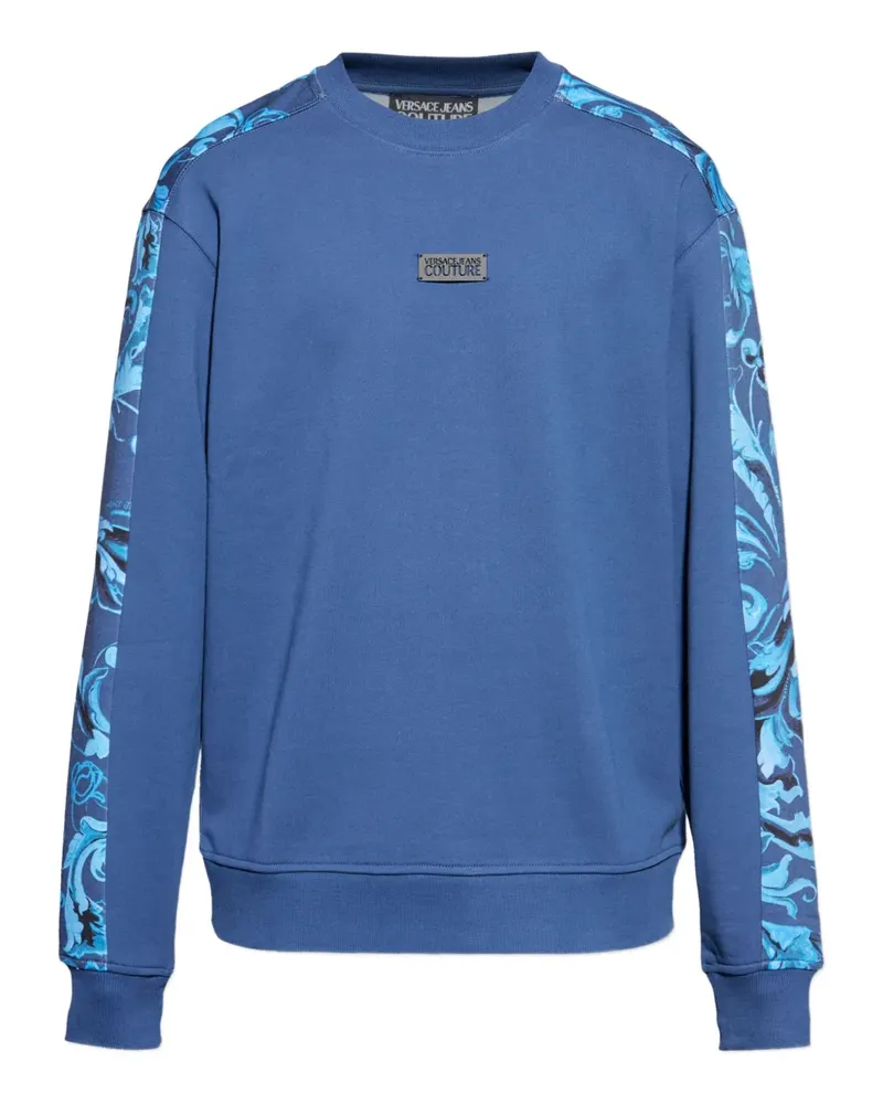 Versace Jeans Sweatshirt mit Barock-Print - Blau Blau