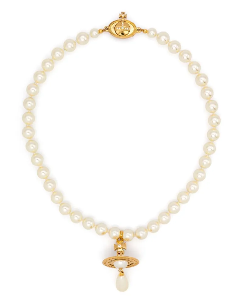 Vivienne Westwood Choker mit Perlen - Gold Gold