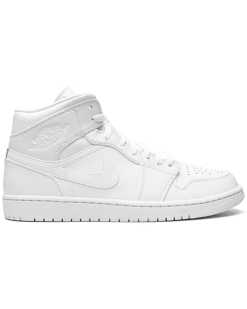 Jordan Air  1 Mid Sneakers - Weiß Weiß