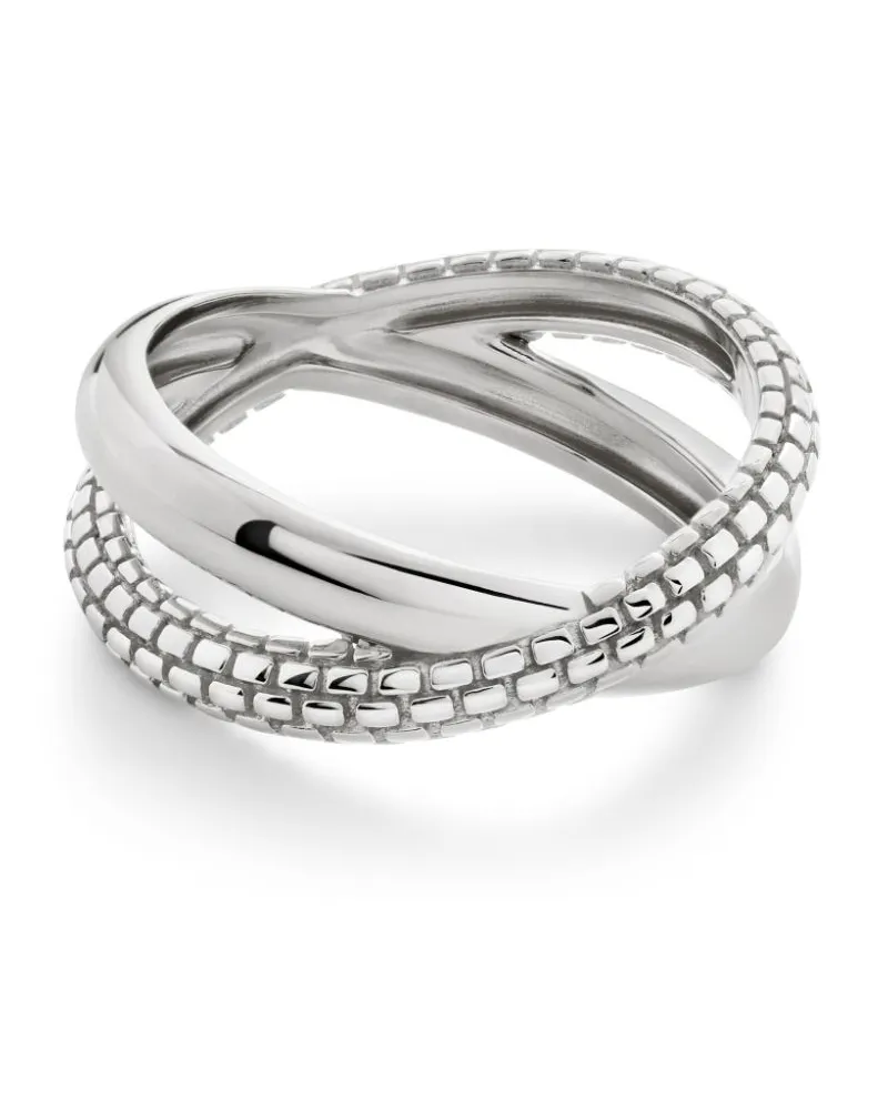 Monica Vinader Heirloom Crossover Ring - Silber Silber