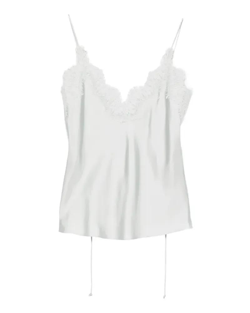 Róhe lace-trim silk top - Blau Blau