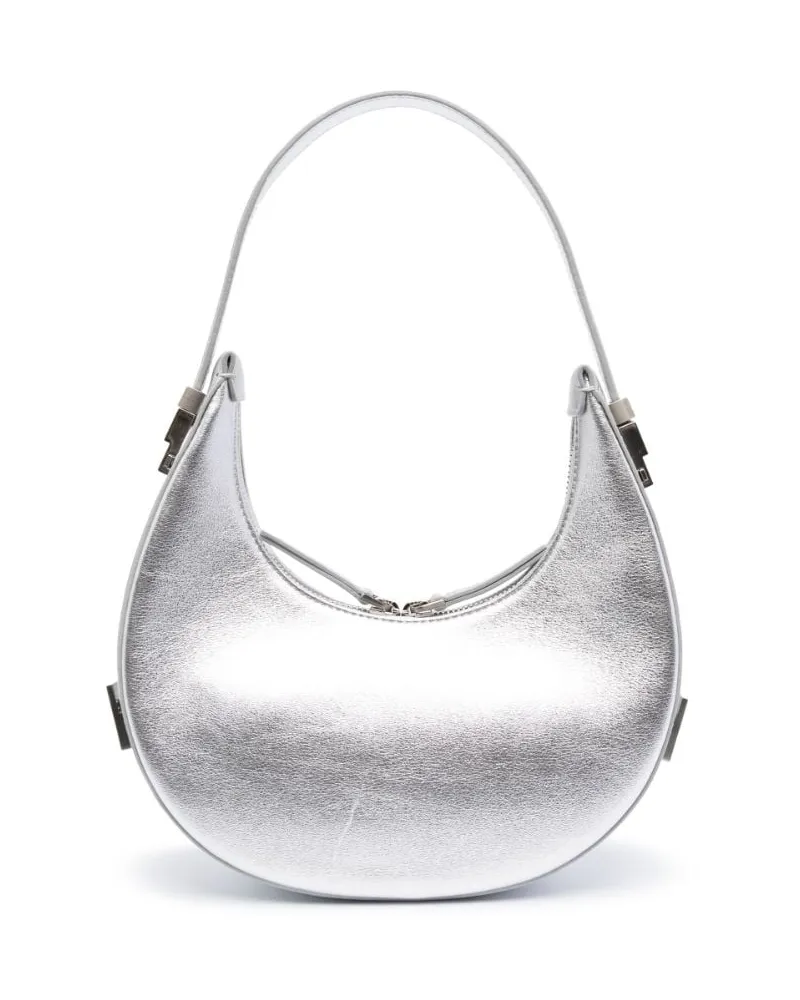 OSOI Schultertasche in Metallic-Optik - Silber Silber