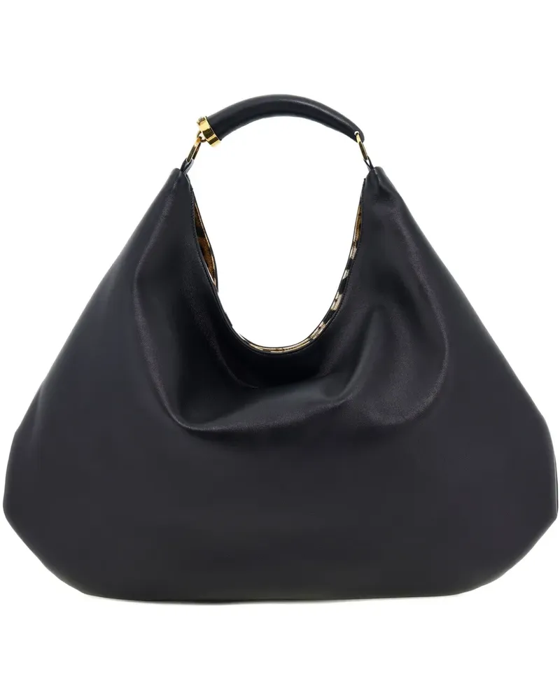 Roberto Cavalli Schultertasche aus Leder - Schwarz Schwarz