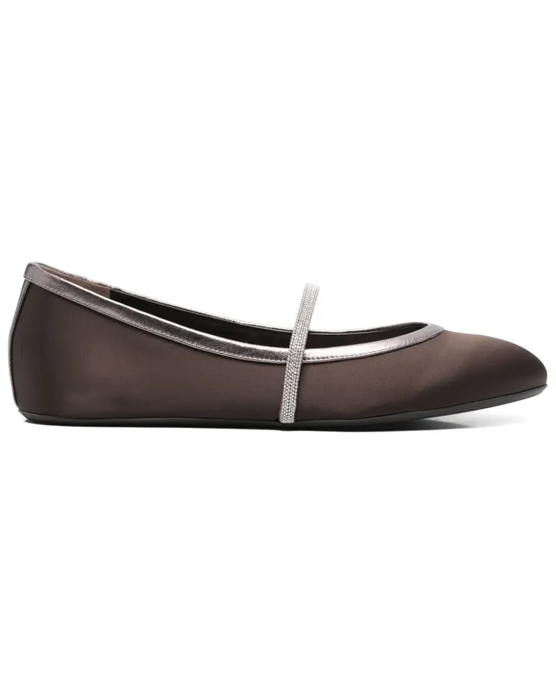 Peserico Punto Lace Ballerinas - Braun Braun