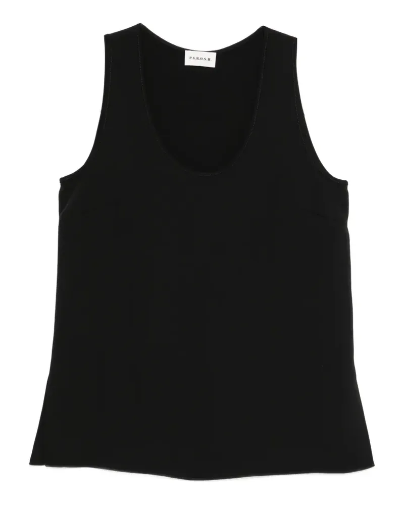 P.A.R.O.S.H. P.A.R.O H. Ärmellose Bluse - Schwarz Schwarz