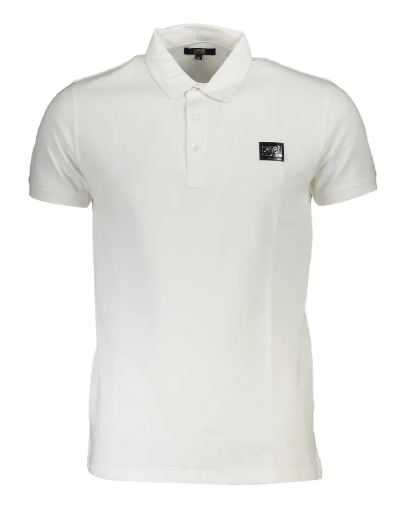 Roberto Cavalli logo-patch polo shirt - Weiß Weiß