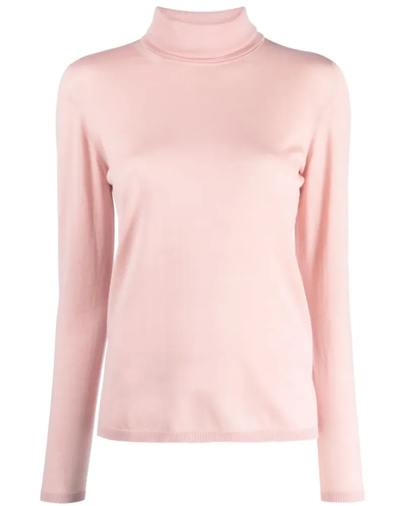 Max Mara Fein gestrickter Rollkragenpullover - Rosa Rosa