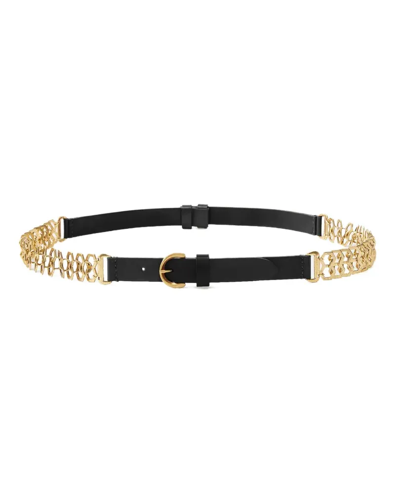 Pinko chain leather belt - Schwarz Schwarz