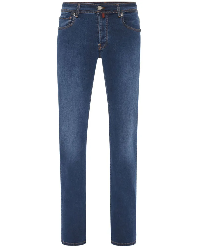 Billionaire Straight-Leg-Jeans mit Logo-Patch Blau