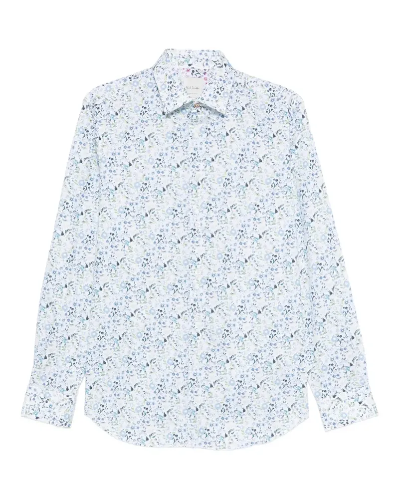 Paul Smith Hemd mit Blumenmuster - Blau Blau