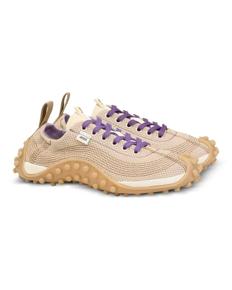 AMI Paris Strukturierte Mirage Sneakers mit Kontrastspitze - Nude Nude