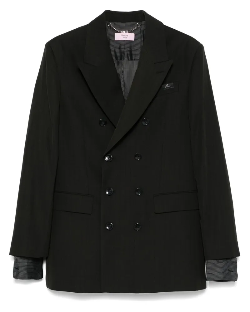 Martine Rose Doppelreihige Jacke - Schwarz Schwarz