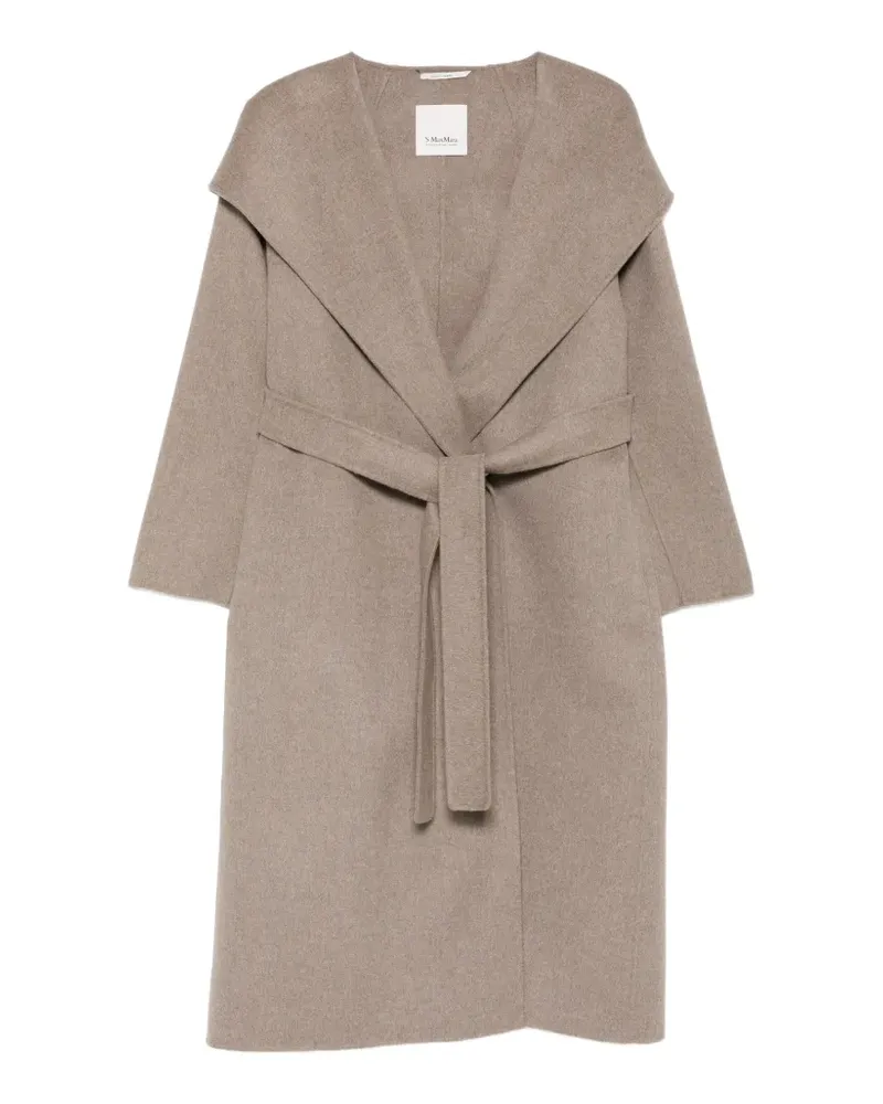 Max Mara Kapuzenmantel mit Gürtel - Nude Nude