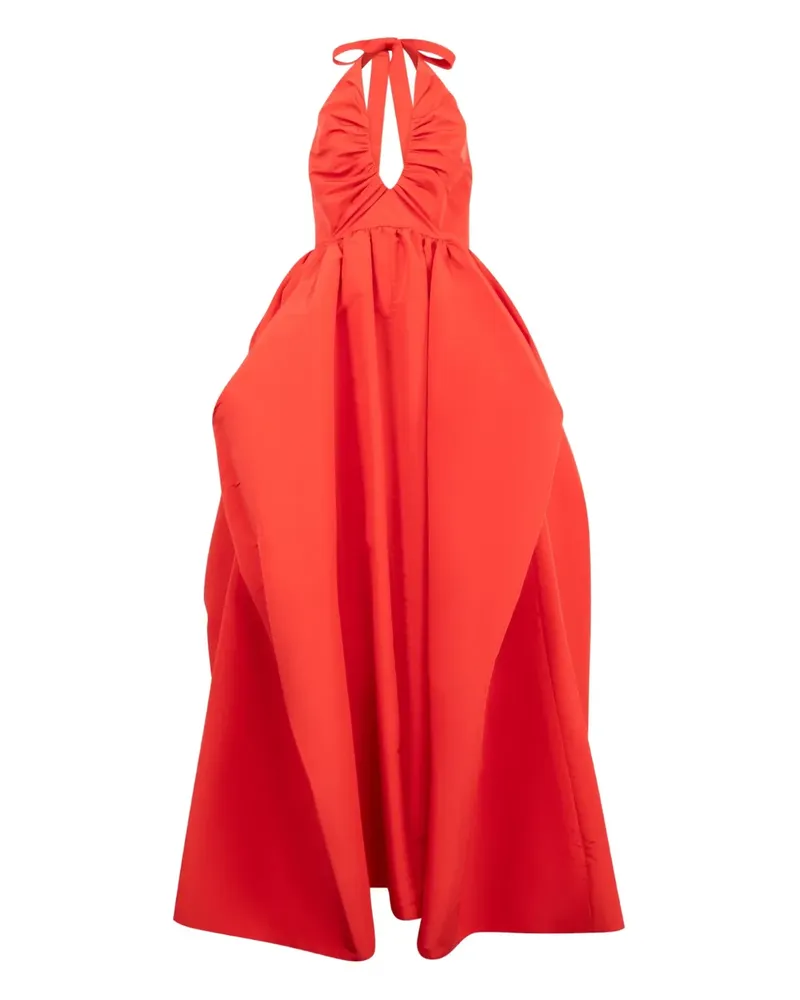 Christopher John Rogers Regenschirmkleid mit Falten - Rot Rot