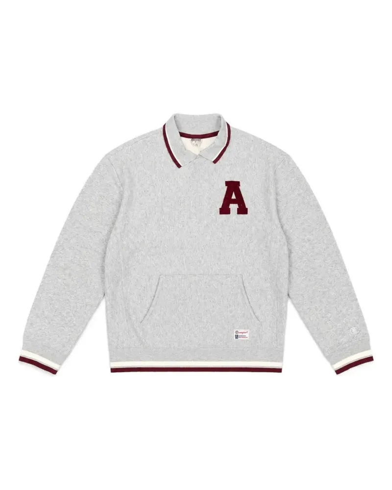 Champion Sweatshirt mit Poloshirtkragen - Grau Grau