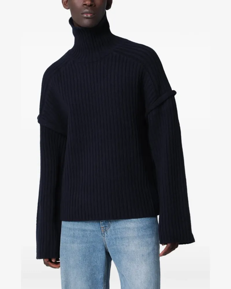 Séfr ribbed-knit turtleneck sweater - Blau Blau
