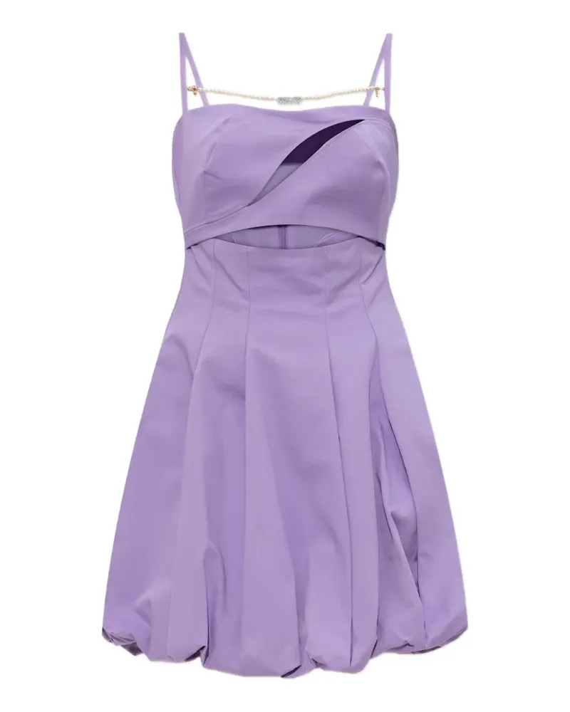 Versace Jeans cut-out pleated mini cotton dress - Violett Violett