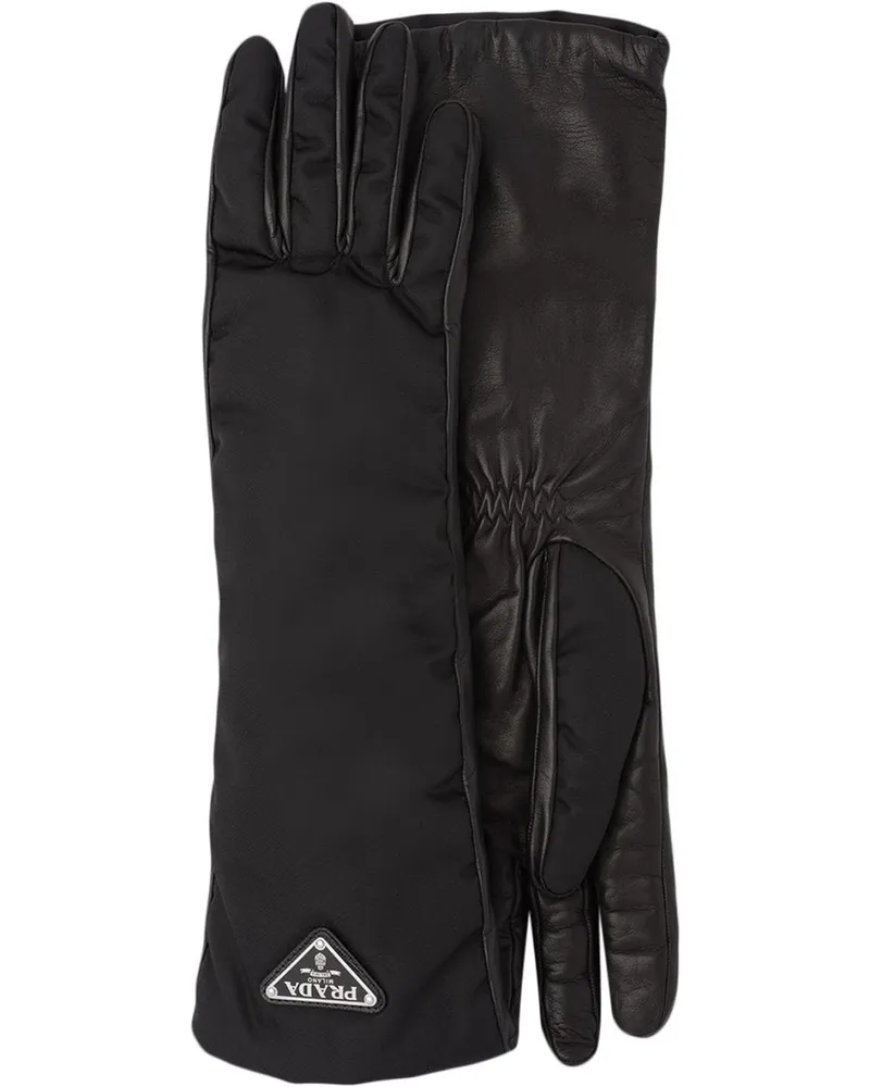 Prada Handschuhe mit Logo - Schwarz Schwarz