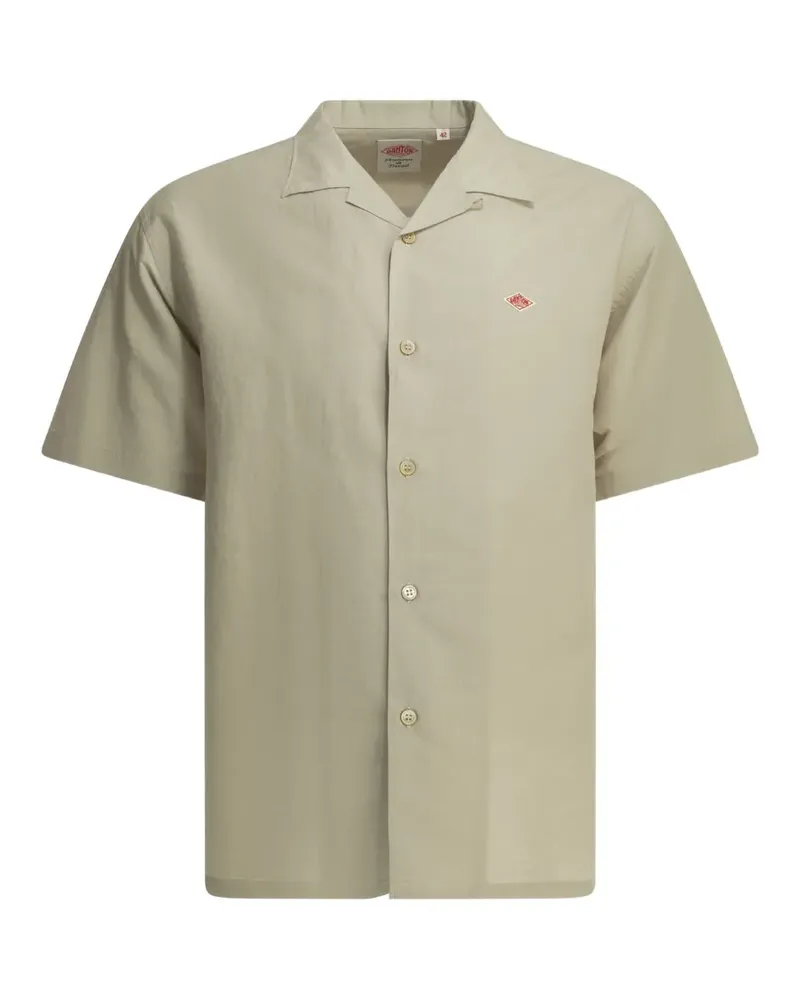 Danton logo-patch short-sleeve shirt - Nude Nude