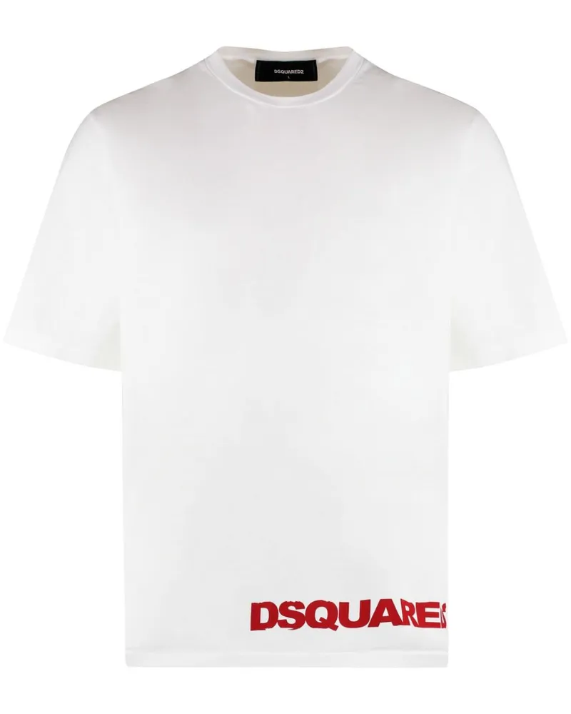 Dsquared2 T-Shirt mit Logo-Print - Weiß Weiß