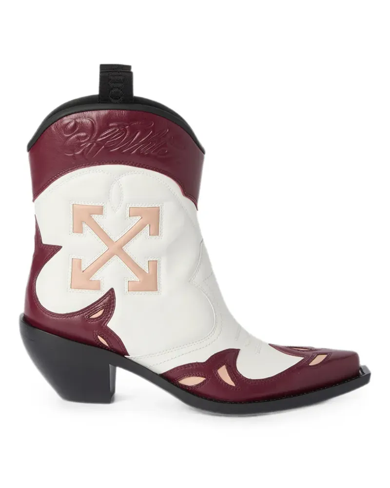 OFF-WHITE Santiago Stiefeletten mit Pfeil-Patch - Weiß Weiß