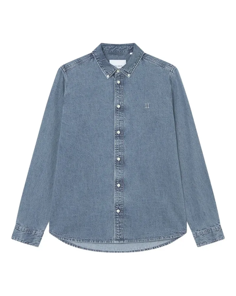 LES DEUX Jeanshemd mit Stickerei - Blau Blau