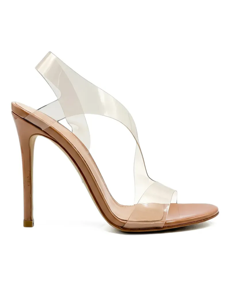 Gianvito Rossi Metropolis transparent-strap stiletto pumps - Nude Nude