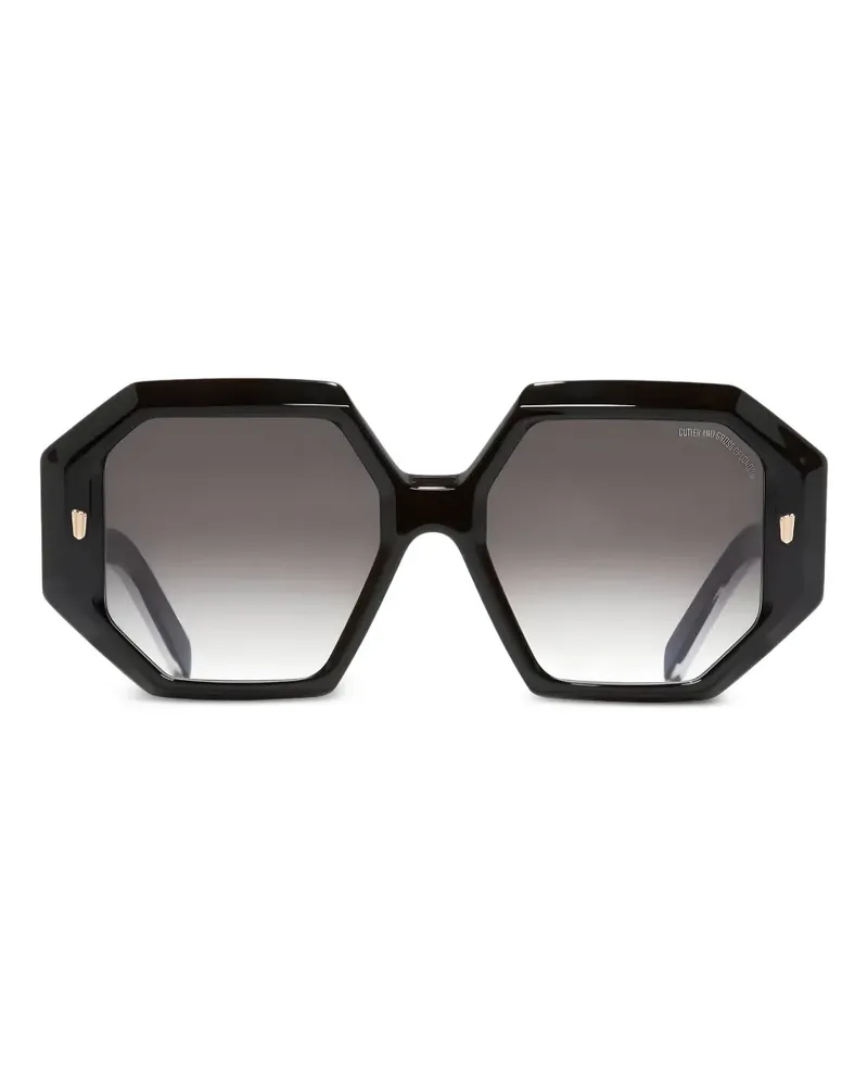 Cutler and Gross Sonnenbrille mit geometrischem Gestell - Schwarz Schwarz