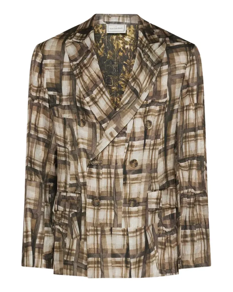 Pierre-Louis Mascia Doppelreihiger Fancy Blazer - Braun Braun