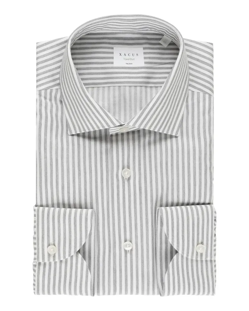 XACUS Gestreiftes Hemd - Grau Grau