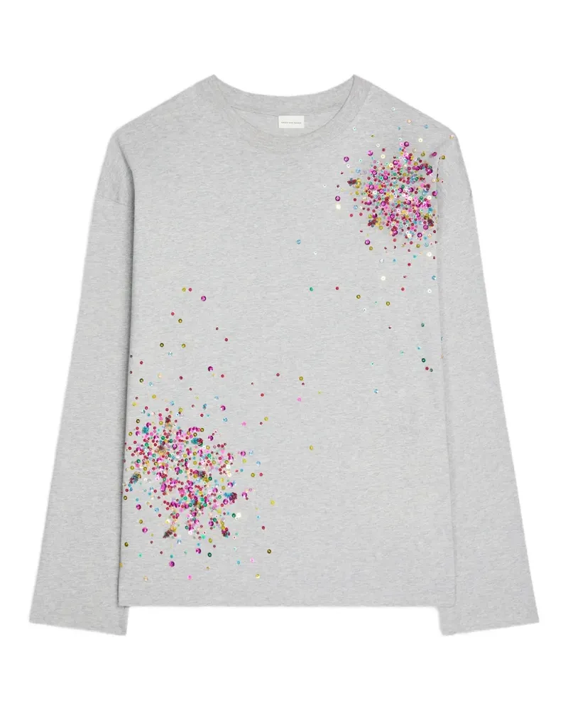 Dries van Noten Pullover mit Pailletten - Grau Grau