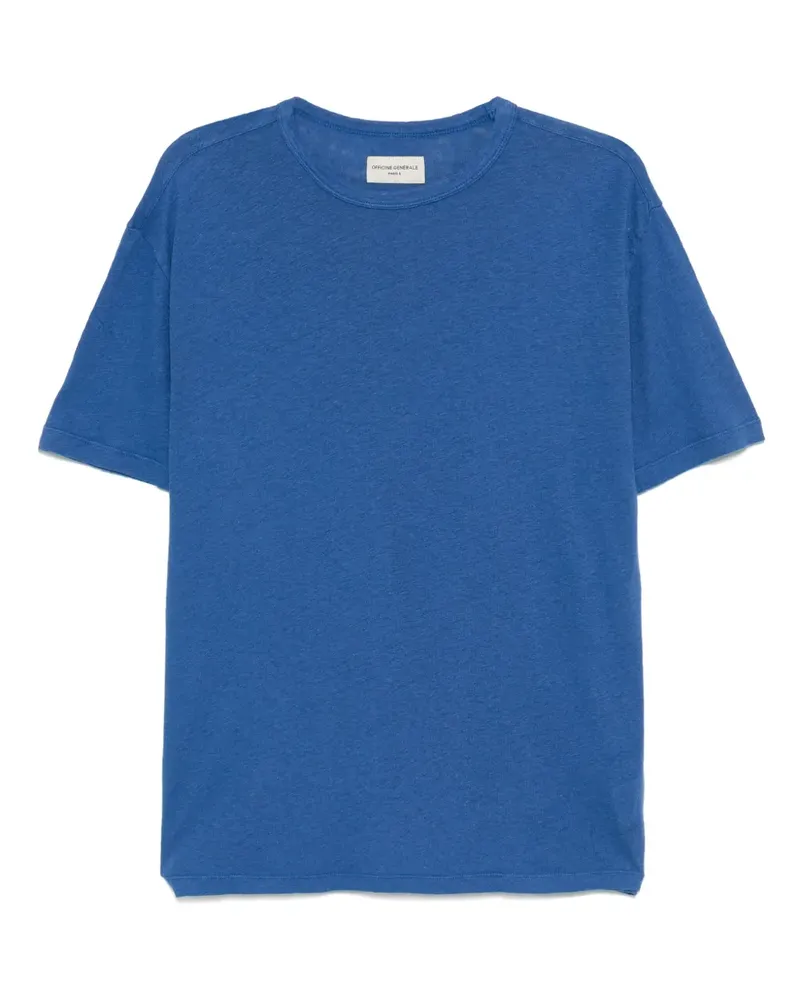 Officine Generale Stückgefärbtes T-Shirt - Blau Blau