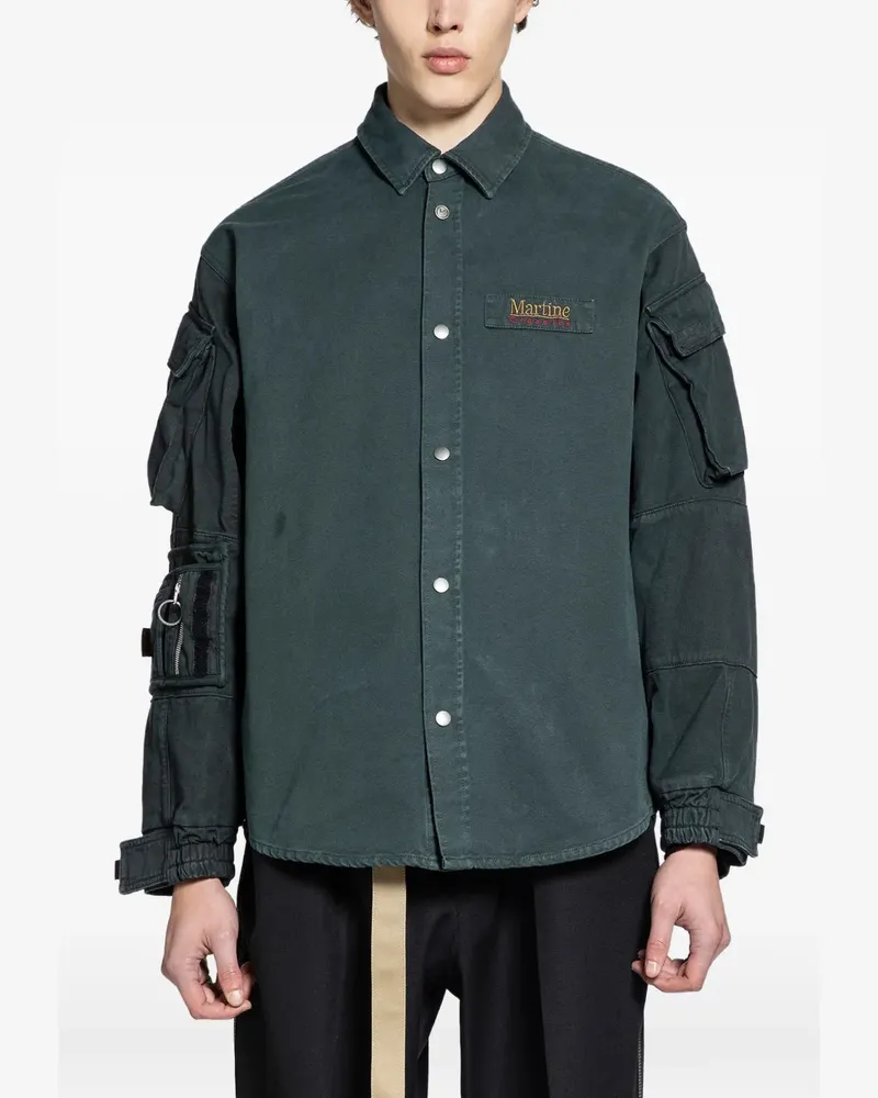 Martine Rose denim utility overshirt - Grün Grün