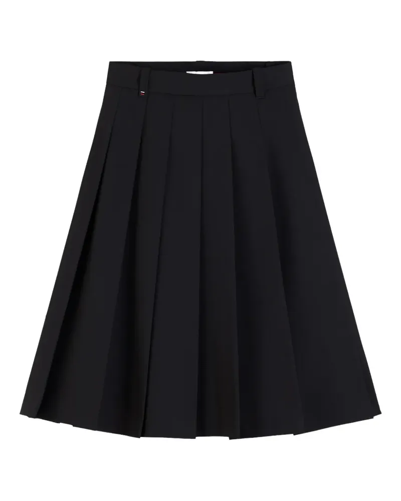 Tommy Hilfiger pleated A-line midi skirt - Schwarz Schwarz