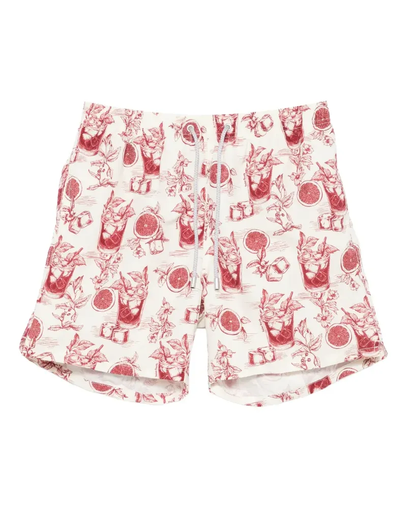 MC2 Saint Barth Gustavia Badeshorts mit Cocktailprint - Nude Nude