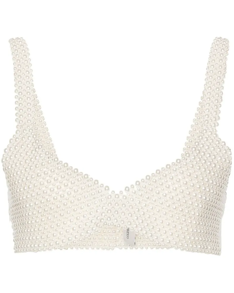 Golden Goose Bralet mit Perlenverzierung - Nude Nude