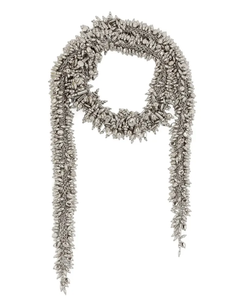 Dries van Noten Halskette mit Perlen - Silber Silber