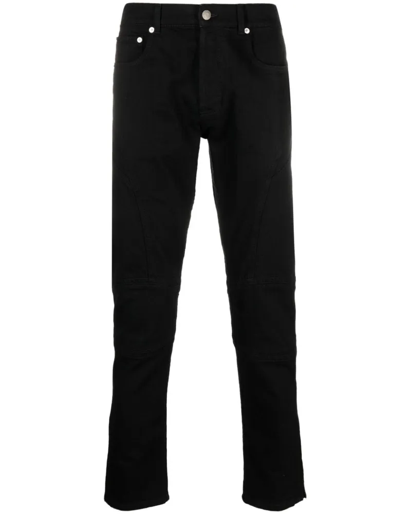 Alexander McQueen Halbhohe Skinny-Jeans - Schwarz Schwarz