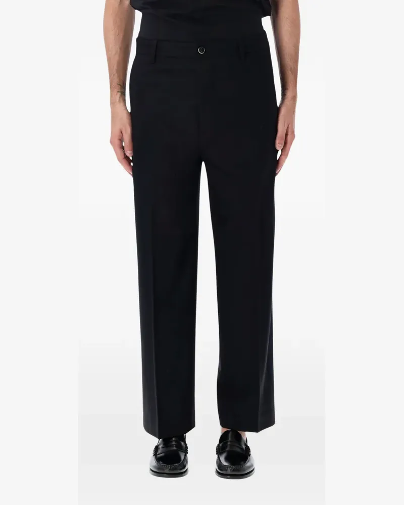 nine:inthe:morning Gerade Hose mit Logo-Patch - Schwarz Schwarz