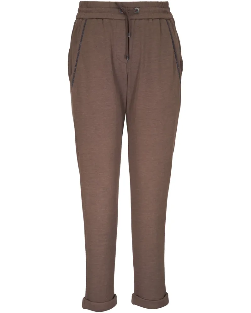 Brunello Cucinelli Chocolate Brown Leggings - Braun Braun